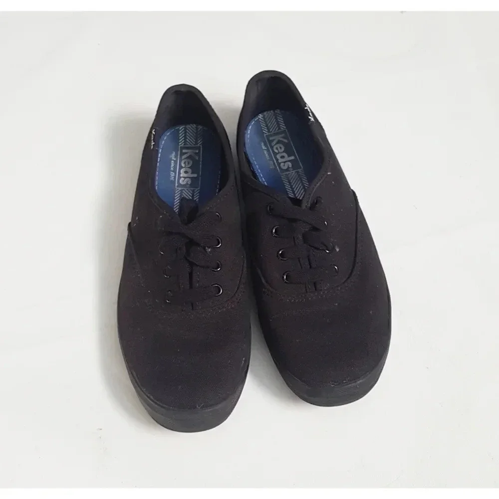 Keds low cut Canvas Black sz 7  US - Picture 3 of 6